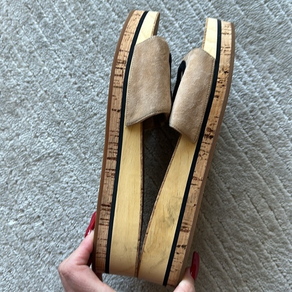 Chanel Suede and Cork mule slides - Picture 9 of 10